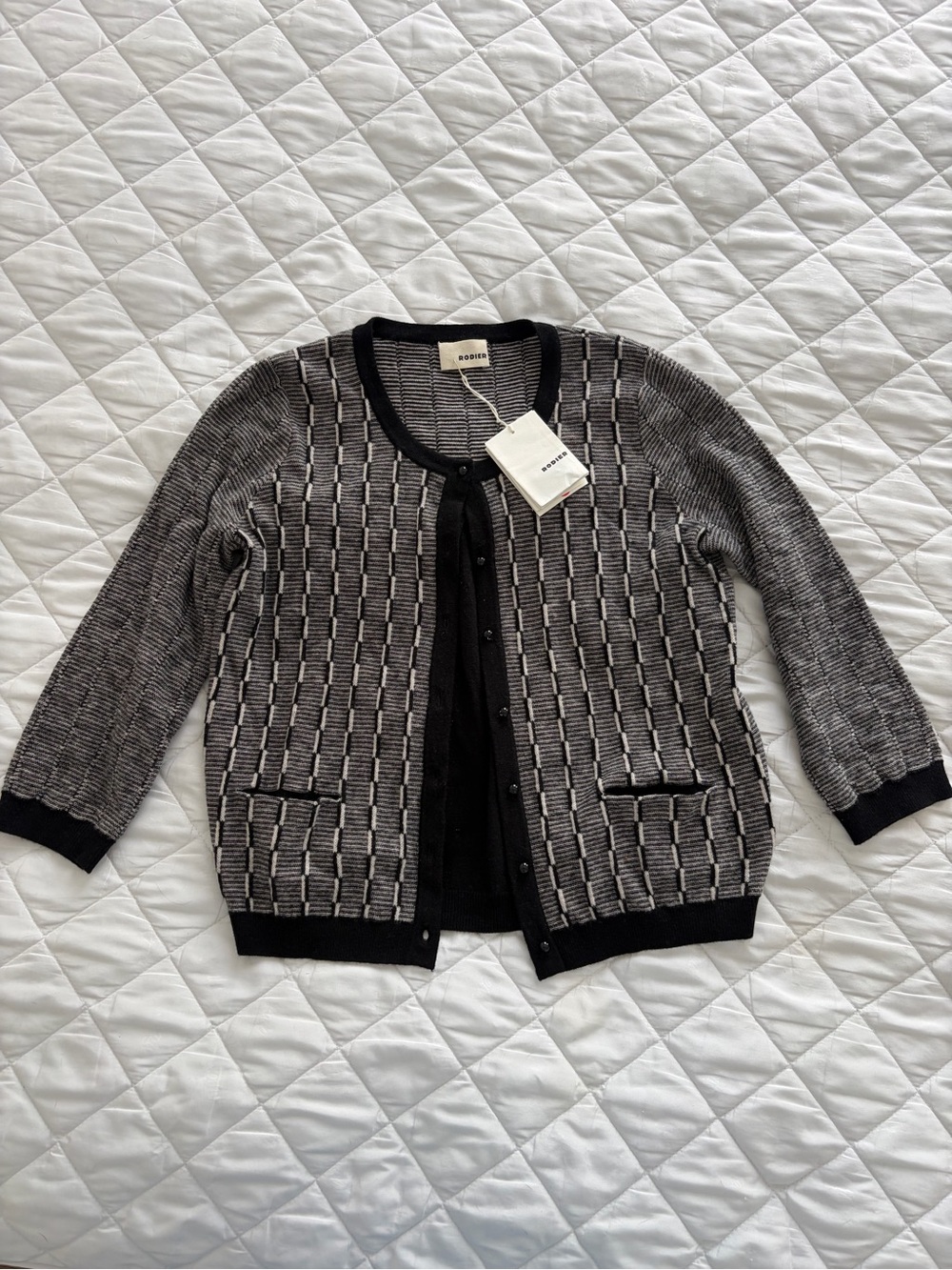 NWT Rodier Cardigan 20% Cashmere